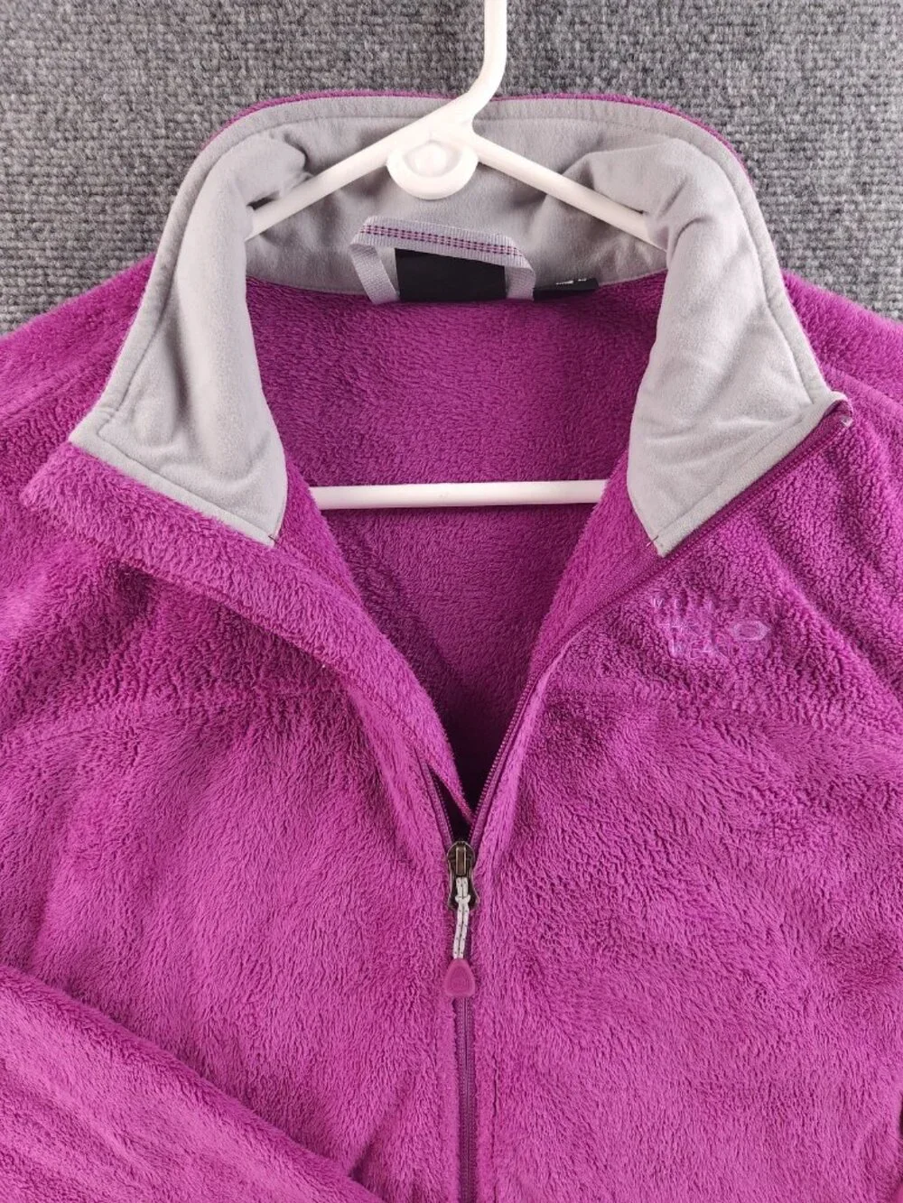 Mountain Hardwear Fleece Purple Jacket Woman Polyester Logo Medium Solid Hiking